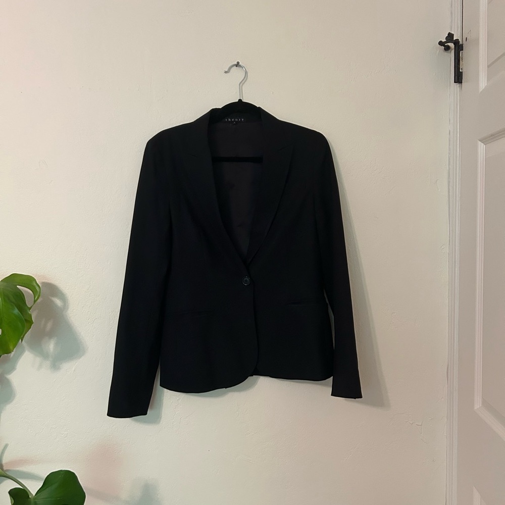 Theory Black Wool Women's Blazer